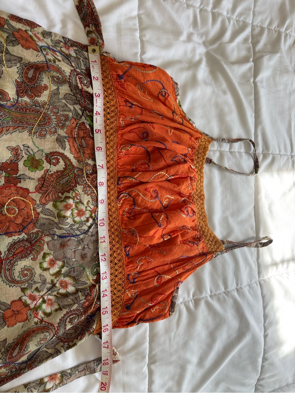 100% cotton made in India sundress! Casual to formal as elegant as it is. Size 8 - Picture 5 of 16